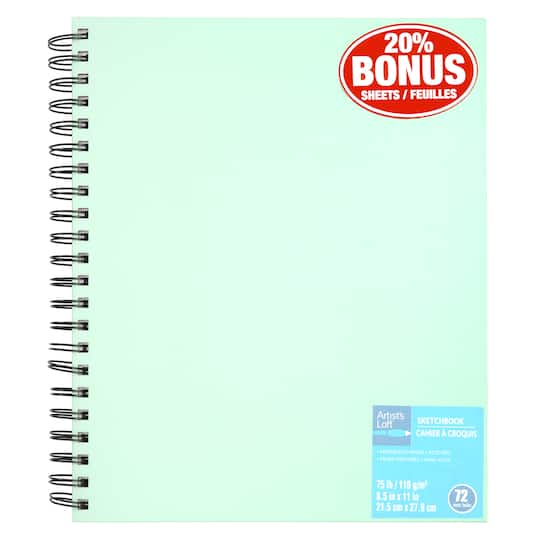 Michaels Hardbound Sketchbook by Artist's Loft - Acid Free, Smudge  Resistant Sketch Pad for Drawing, Sketching, Writing - Blue, Bulk 6 Pack